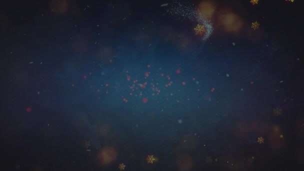 Merry Christmas Greetings Logo Beautiful New Years Background — Stockvideo