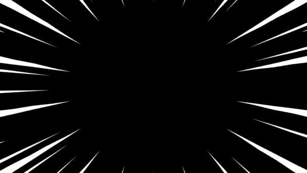 Black White Cartoon Background Background Stripes Neon Portal Speed Psychedelic — Video Stock