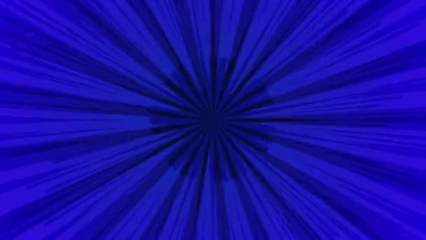 Blue Cartoon Background Background Stripes Neon Portal Speed Psychedelic — 图库视频影像