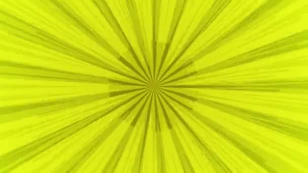 Yellow Cartoon Background Background Stripes Neon Portal Speed Psychedelic — Αρχείο Βίντεο