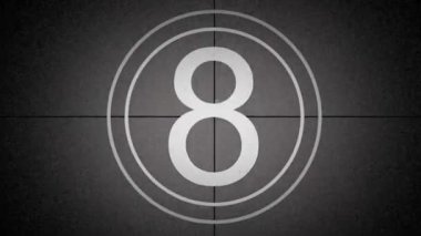 Vintage countdown with noise and graininess, vintage countdown, gray background