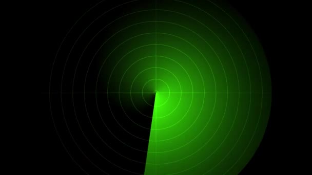 Green Radar Military Radar Background — Vídeo de stock