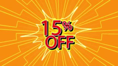 Neon yazıtlarda yüzde 15 indirim, logo, kara cuma, indirim.