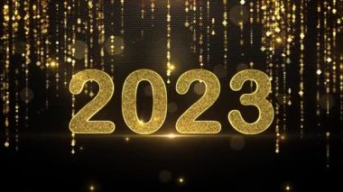 2023 için tebrikler, yeni yıl, lüks logo, altın yazıt, tebrikler, logo