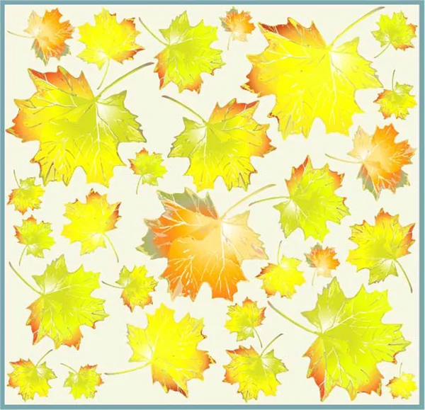 Ilustracja z liści klonu. jesienny tło. — Wektor stockowy