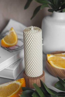 Beyaz arı mumu. Portakal