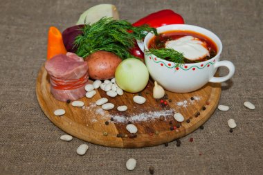 Ukrayna ve Rus ulusal kırmızı borsch