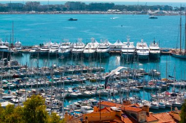 Yatlar kıyı cannes, Fransa