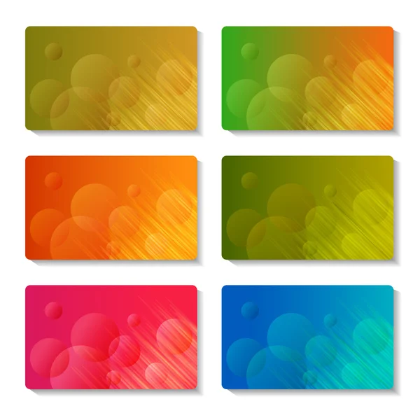 Kolorowe wektor zestaw kart — Wektor stockowy
