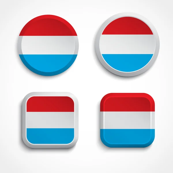 Κουμπιά σημαία Λουξεμβούργο — Διανυσματικό Αρχείο