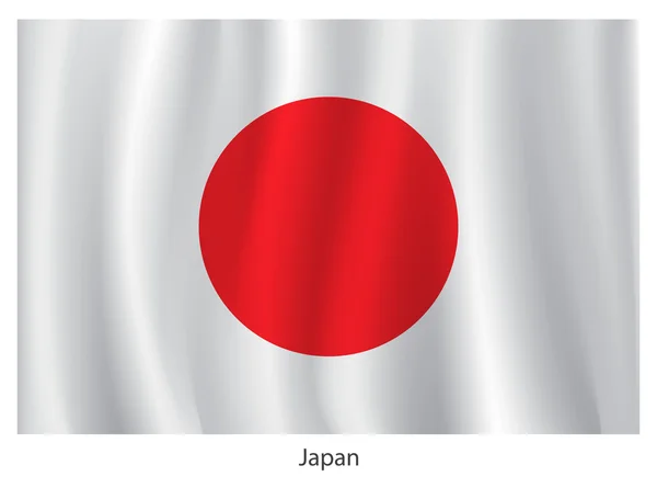 Bandera vector Japón — Vector de stock