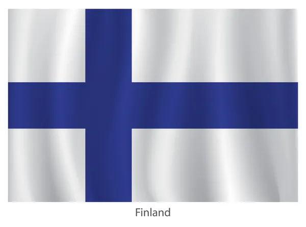 Bandeira de vetor finland — Vetor de Stock