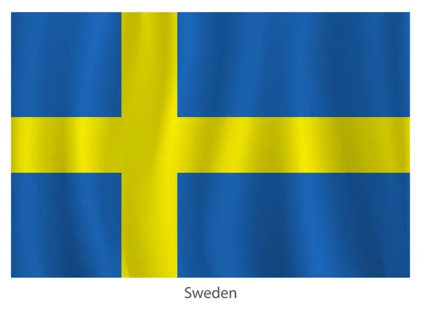 Schwedische Vektorfahne — Stockvektor