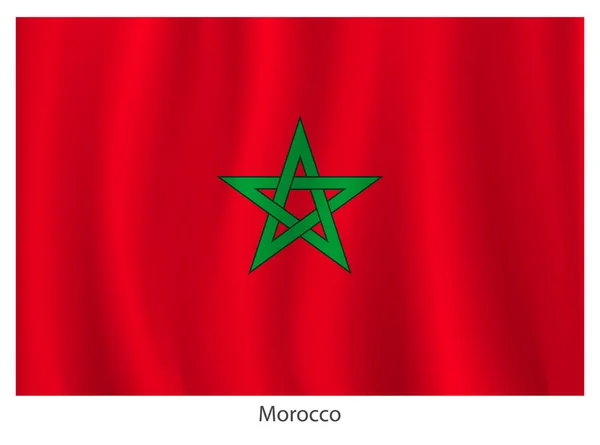 Bandeira de Marrocos — Vetor de Stock