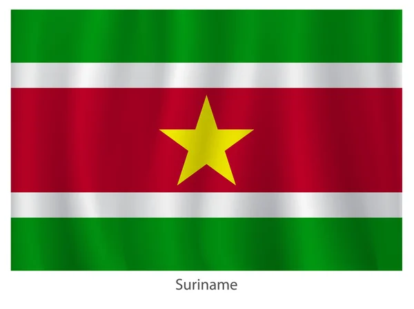 Bandera de Surinam — Vector de stock