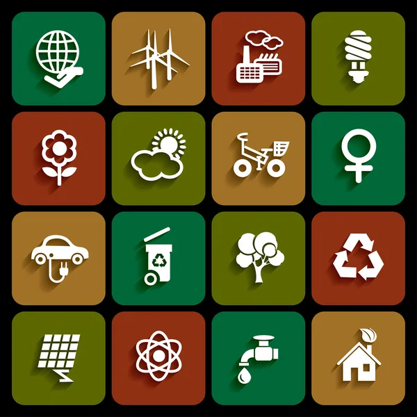 Ecology icons — Stock Vector