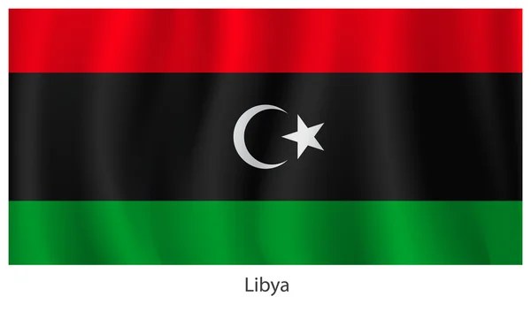 Libyen flagga — Stock vektor