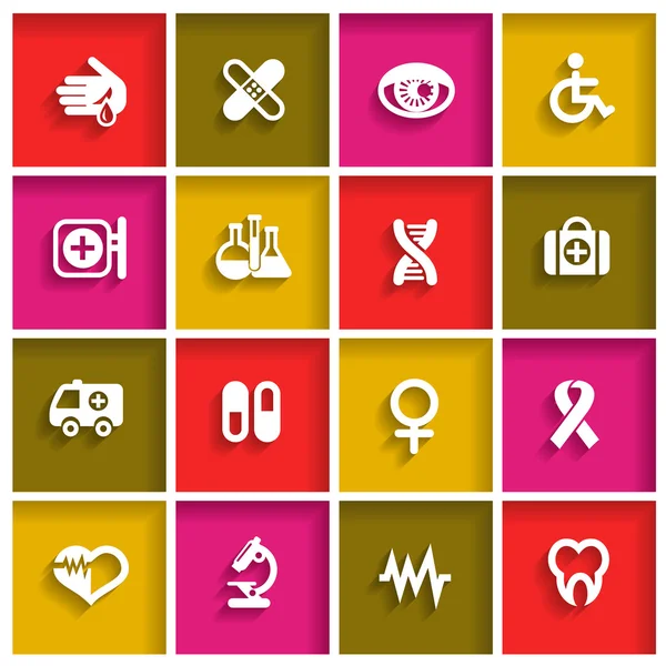 Flat icons set for Web — Stock Vector
