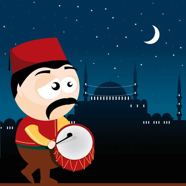 Ramadan-drummer — Stockvector