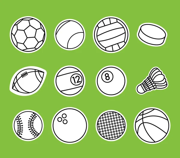 Pelotas deportivas — Archivo Imágenes Vectoriales