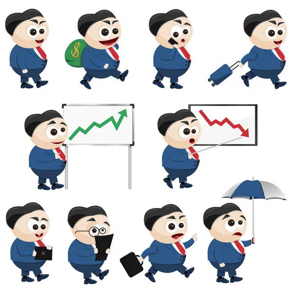Businessman Set — Stock Vector