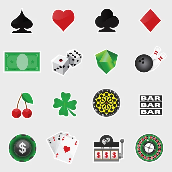 Casino pictogrammenset — Stockvector