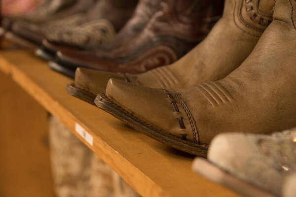 Cowboy boots in a country western store, Austin, Texas