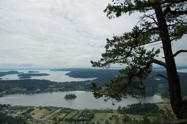 Aerial View Lake Campbell Islands Similk Skagit Bays Looking Mount — Stock Photo, Image