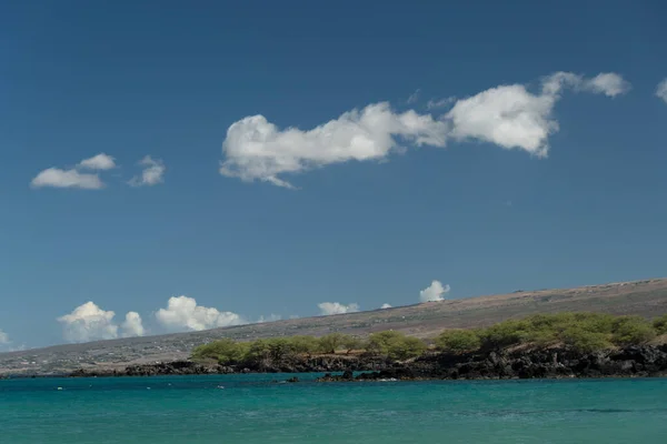 Tittar Bergssluttningar Nära Hapuna Från Puako Beach Big Island Hawaii — Stockfoto