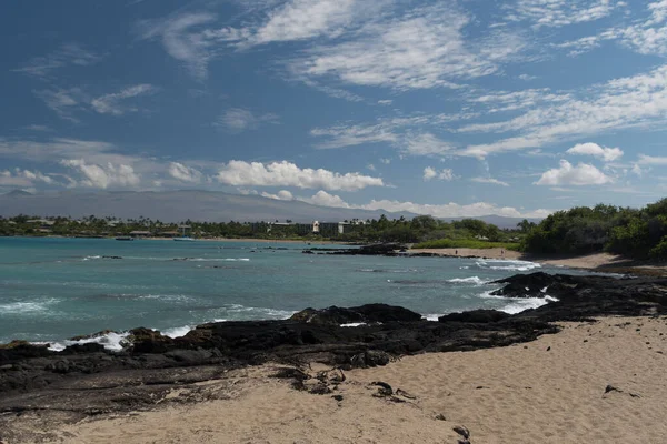 Promenader Vid Anaehoomalu Surfinglinje Waikoloa Big Island Hawaii — Stockfoto