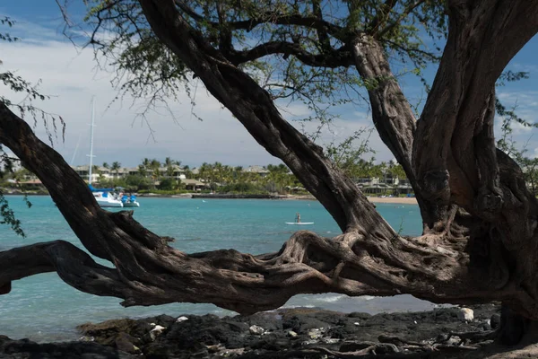 Walking Anaehoomalu Surf Line Waikoloa Big Island Hawaii — Stock Photo, Image