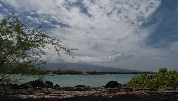 Partvonal Anaehoomalu Waiulua Öblök Között Big Island Hawaii — Stock Fotó