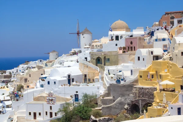 Visa byn oia på Santoriniön — Stockfoto