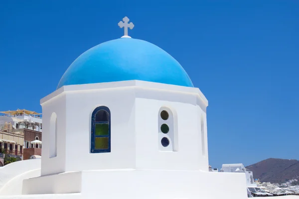 Igreja grega na ilha de santorini — Fotografia de Stock