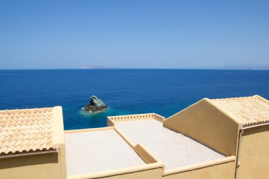 Girit Adası Deniz Manzaralı Teras