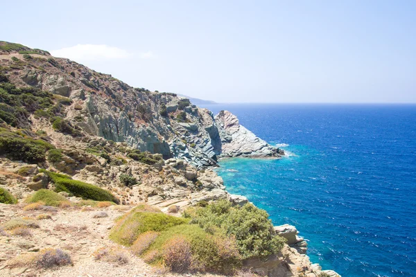 View with blue lagoon on Crete, Greece — Stock Photo, Image