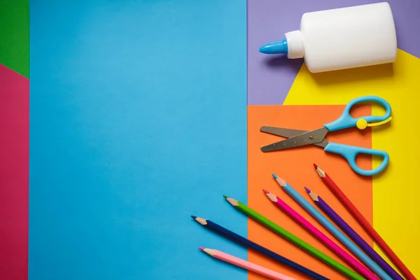 Concepto Creatividad Educación Fondo Lección Arte Preescolar Con Espacio Para —  Fotos de Stock