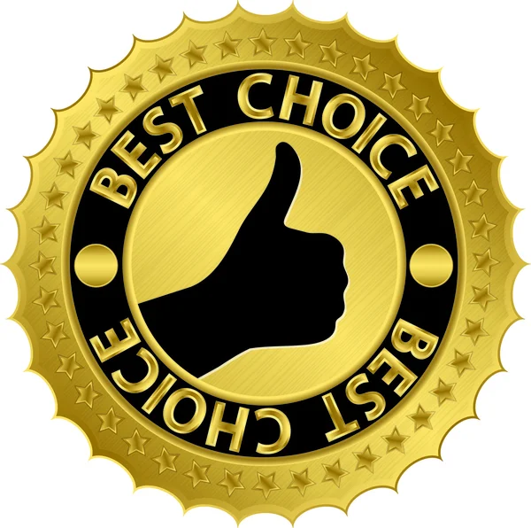 Best choice golden label, vector illustration — Stock Vector