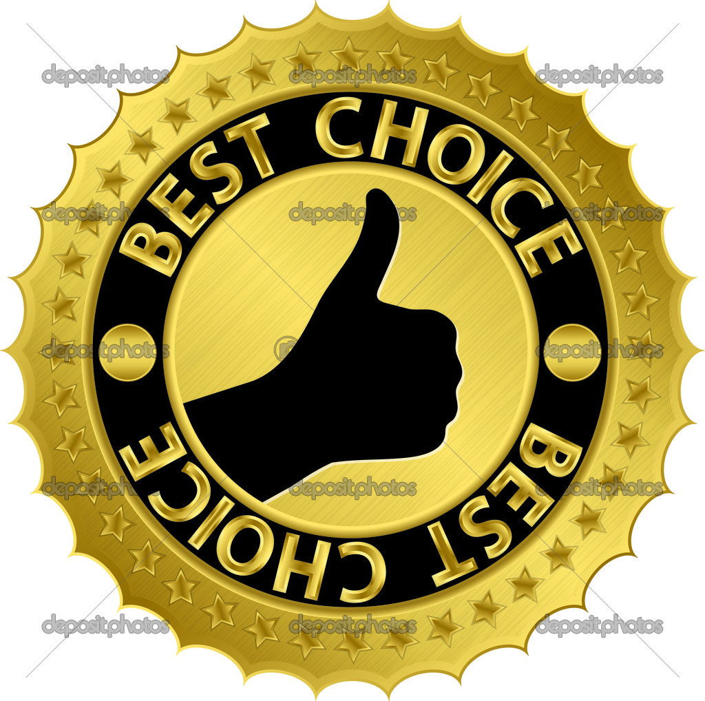 Best choice golden label, vector illustration