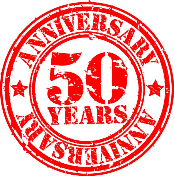 Grunge 50 jaar Gefeliciteerd Rubberstempel illustratie — Stockfoto