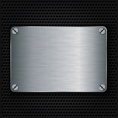 Vidalar, vektör çizim plakalı metal doku