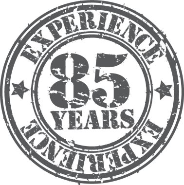 Grunge 85 yıllık deneyim pencere boyutu, vektör çizim