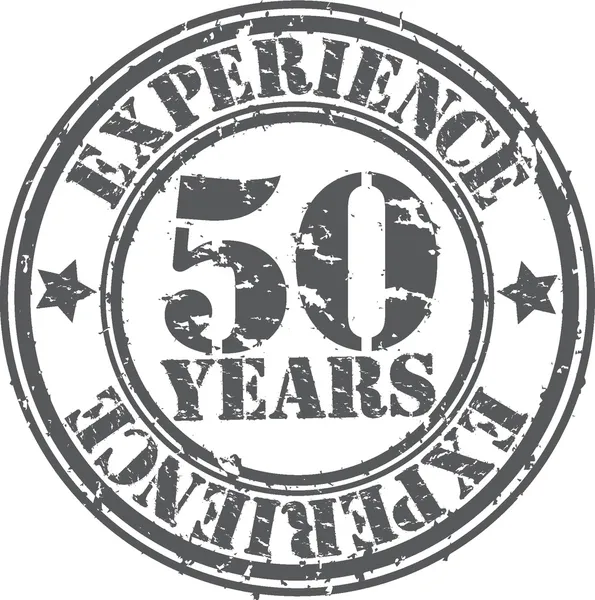 Grunge 50 years of experience rubber stamp, vector illustration — Stock Vector