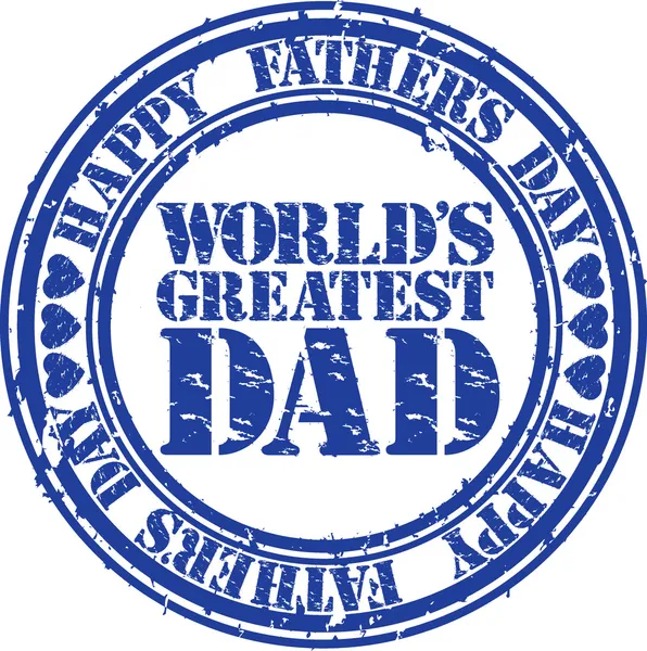 Grunge Joyeux timbre en caoutchouc de la fête des pères, illustration vectorielle — Image vectorielle