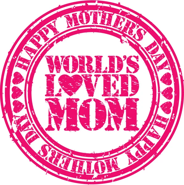 Grunge Happy mother's day rubber stamp, vector illustration — Stock Vector