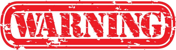 Grunge advertencia sello de goma, ilustración de vectores — Archivo Imágenes Vectoriales
