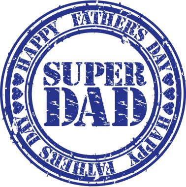 Grunge Happy fathers day rubber stamp, vector illustration clipart