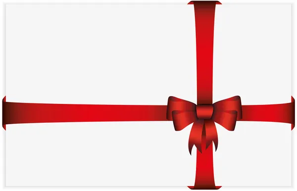 Червоний подарунковий лук зі стрічками, Векторні ілюстрації — стоковий вектор