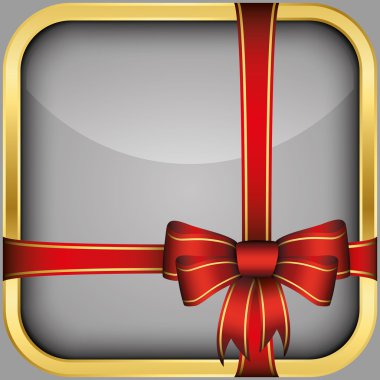 Noel hediye yay ile boş app simgesi