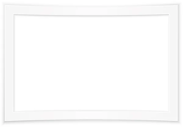Blank white photo frame, vector illustration — Stock Vector